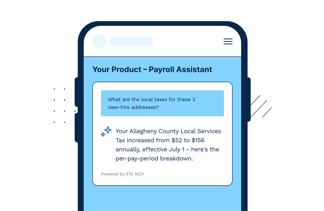 Power your own customer-facing AI agent’s tax answers.