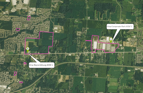 Map of Ohio Jedd and Jedz showing local taxes.