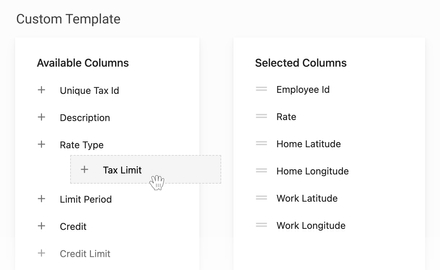 Create customized reports with the Payroll Point template builder.
