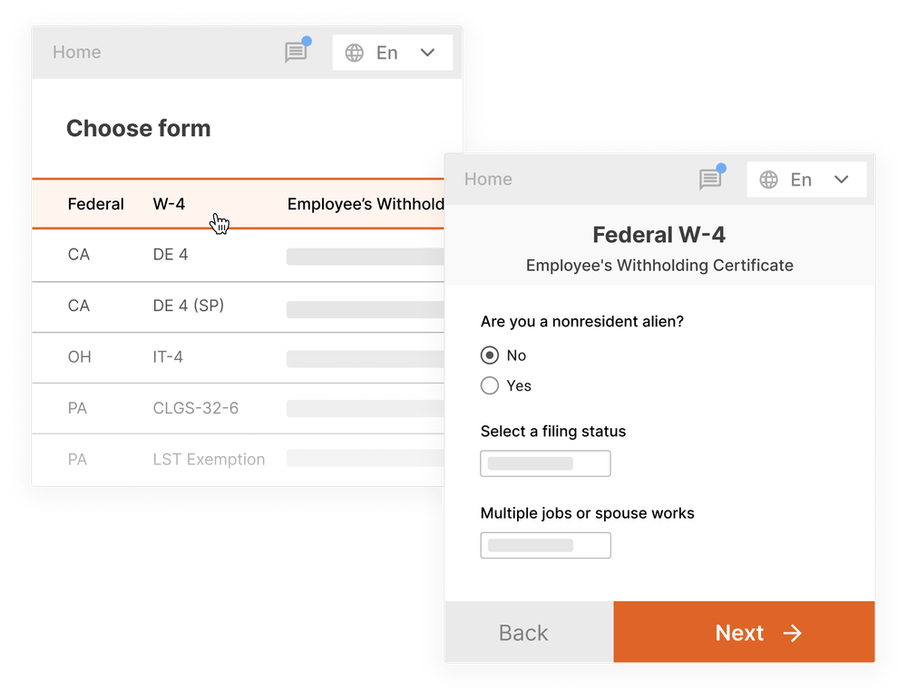 Automate the U.S. employee withholding form experience with Symmetry Payroll Forms.