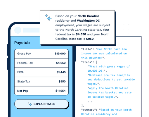 Receive a clear explanation of the tax rules applied – delivered via API for your clients or Chat for internal audits.